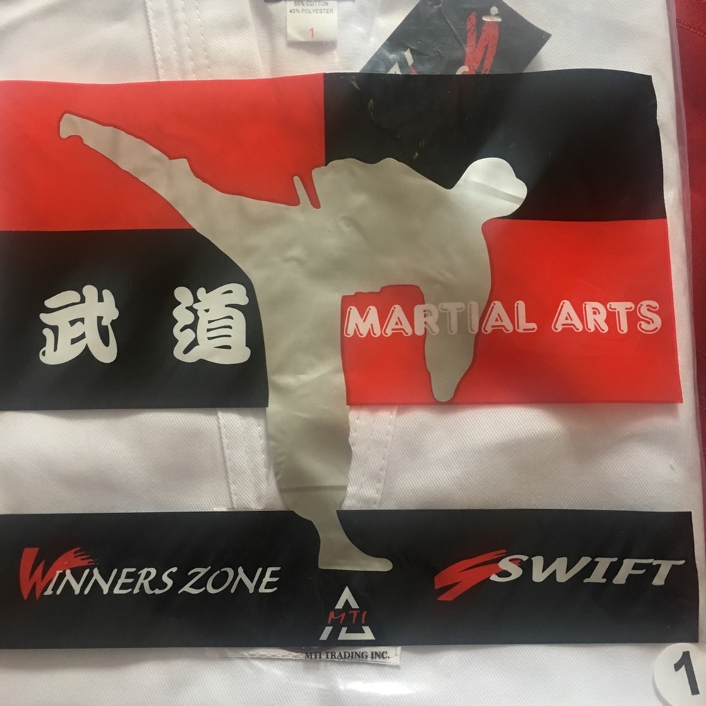 Swift Martial Arts White Uniform Jacket Pants Belt